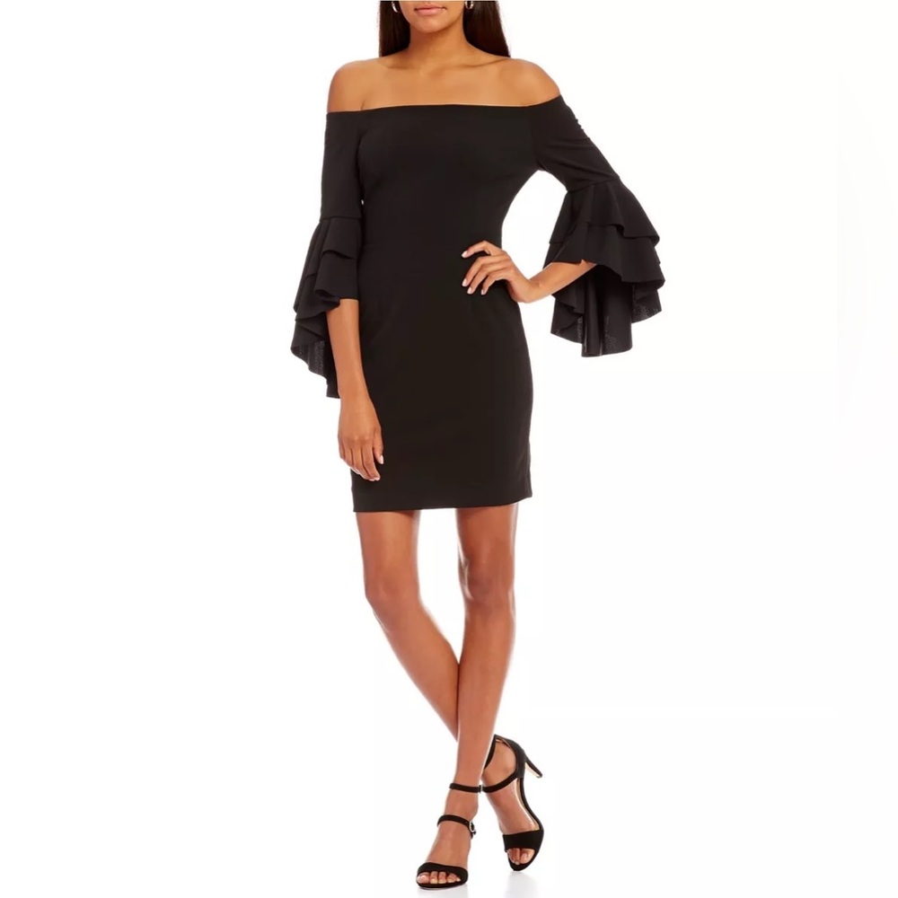 Antonio Melani Little Black Off-Shoulder Dress